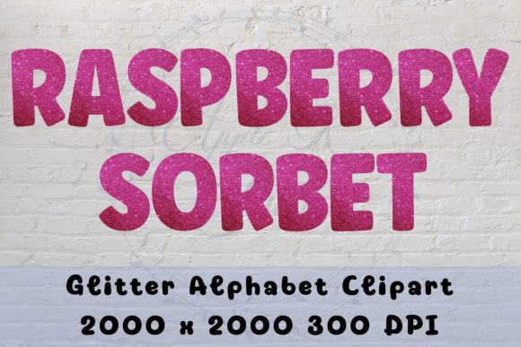 Download Raspberry Sorbet Glitter Alphabet Clipar - Premium Resources