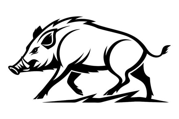 Download Pig Silhouette Outline Black Vector Art - Silhouette outline Collection