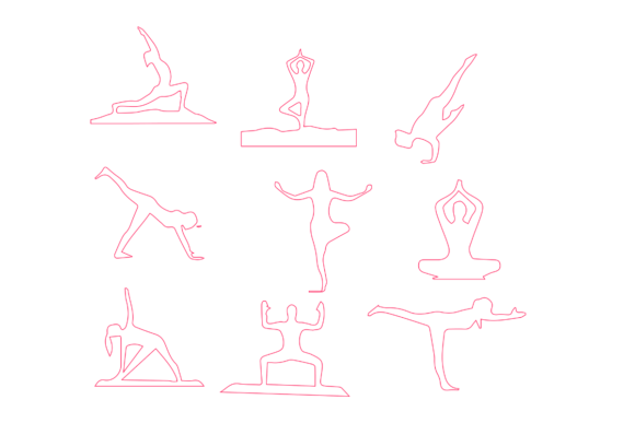 Download Yoga Silhouette Outline.svg - Silhouette outline Collection
