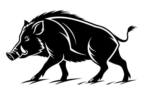 Download Pig Silhouette Outline Black Vector Art - Silhouette outline Collection